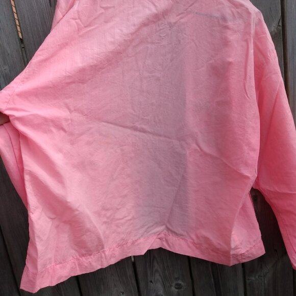 Vintage L.A. Gear Jacket Neon Pink Nylon Windbreaker Baggy Faded Made in U.S.A. - Picture 8 of 9